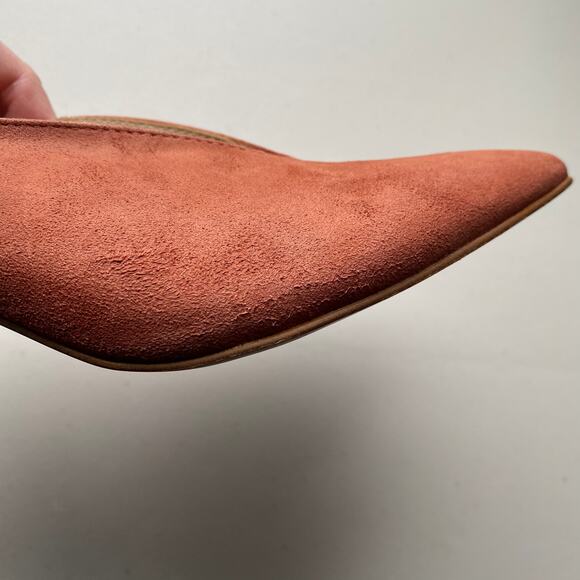 42 GOLD Brand Overcome Mule Heels In Tobacco Suede, Pink, Heels Women's Size 6.5 - Picture 5 of 11